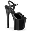 Pleaser - FLAMINGO809WR Ankle strap sandal, Pole dance shoes - Black Product image